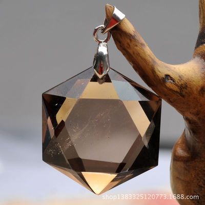 純天然茶晶大衛星吊墜 源自東?？h盛飾珠寶的天然之美